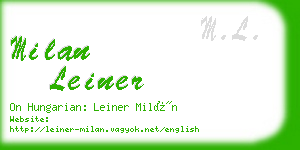 milan leiner business card